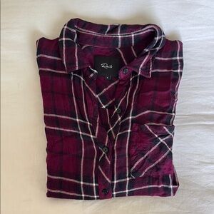 Rails Maroon and Black Plaid Shirt